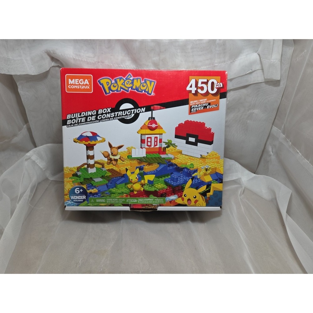 NEW Mega Construx Pokémon Building Box Pikachu & Eevee‎ 450 pieces 2019